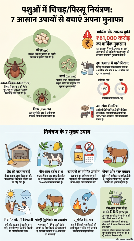 चिचड़/पिस्सू/क्लिला नियंत्रण: जीवन चक्र, नुकसान और रोकथाम के 7 उपाय