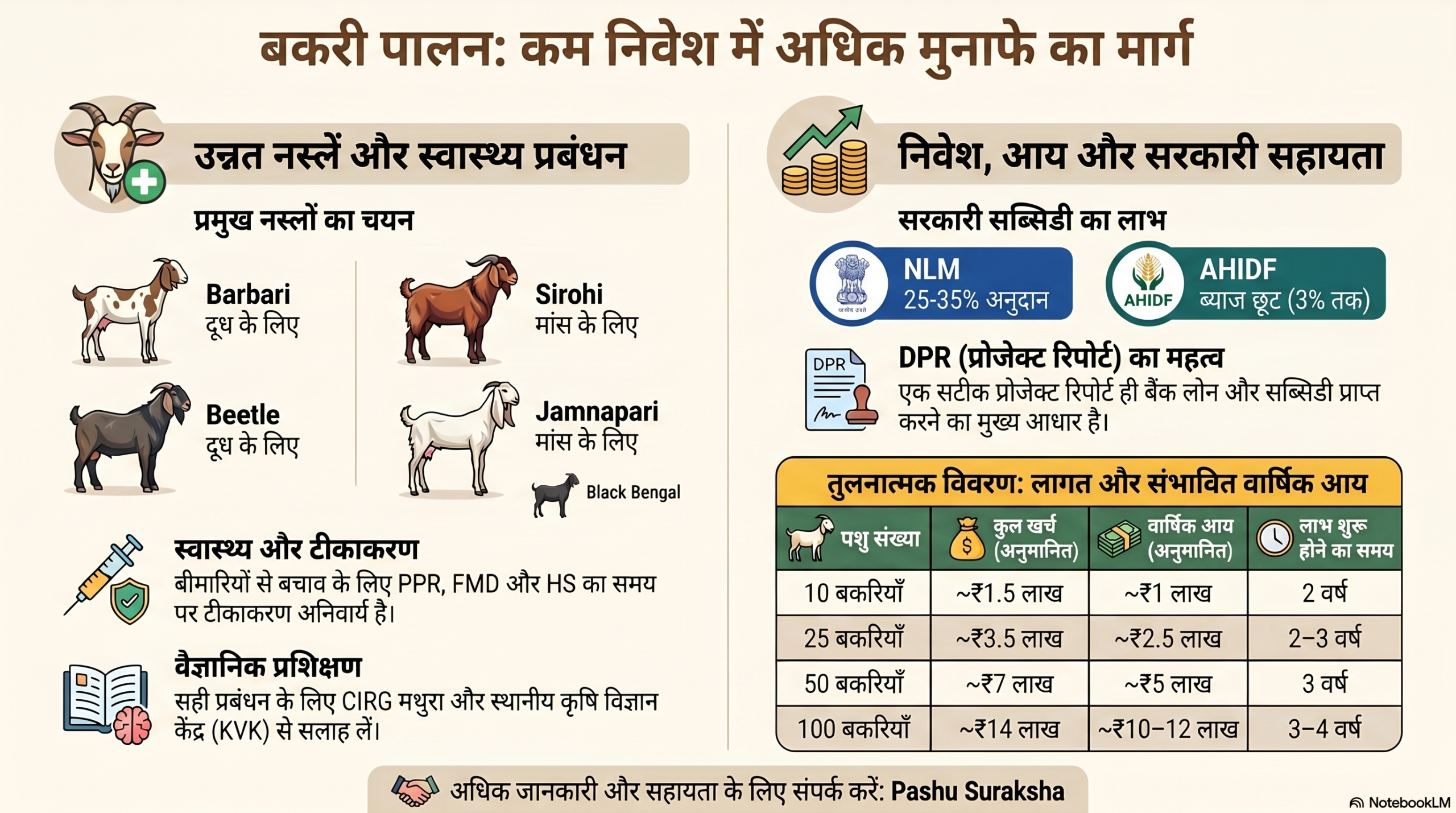बकरी पालन के लिए Loan, Subsidy, DPR जानिए आज-2026