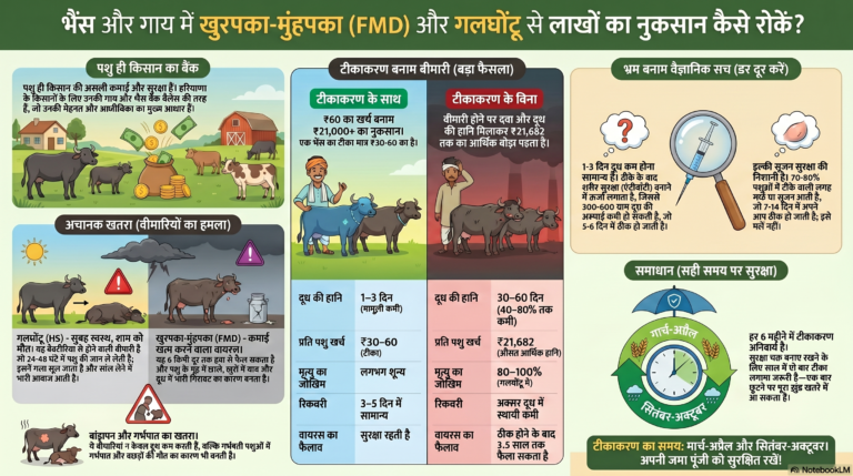 भैंस और गाय में खुरपका-मुंहपका (FMD)